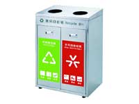 不锈钢分类垃圾桶A1071-B