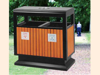 钢木分类垃圾桶A2279